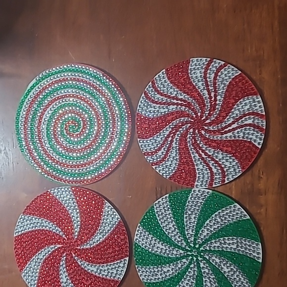 Rhinestone Christmas Coasters - Picture 3 of 14